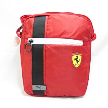 PUMA FERRARI RACE系列側背中包 斜背包 07732601 紅黑【ispotr愛運動】