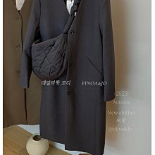 預購✨無領小眾設計 通勤百搭 長款西裝外套 風衣 ◾Le Bonheur◾韓系 女裝