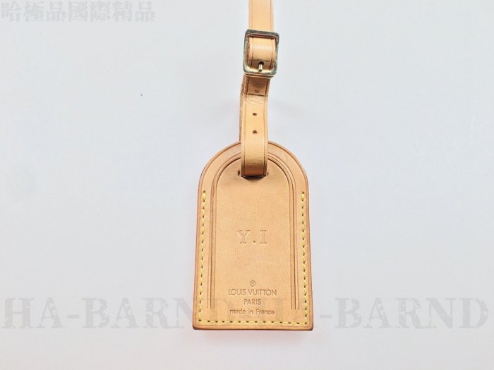 【哈極品】二手品 《Louis Vuitton LV 原廠全皮行李吊牌 / 掛飾》