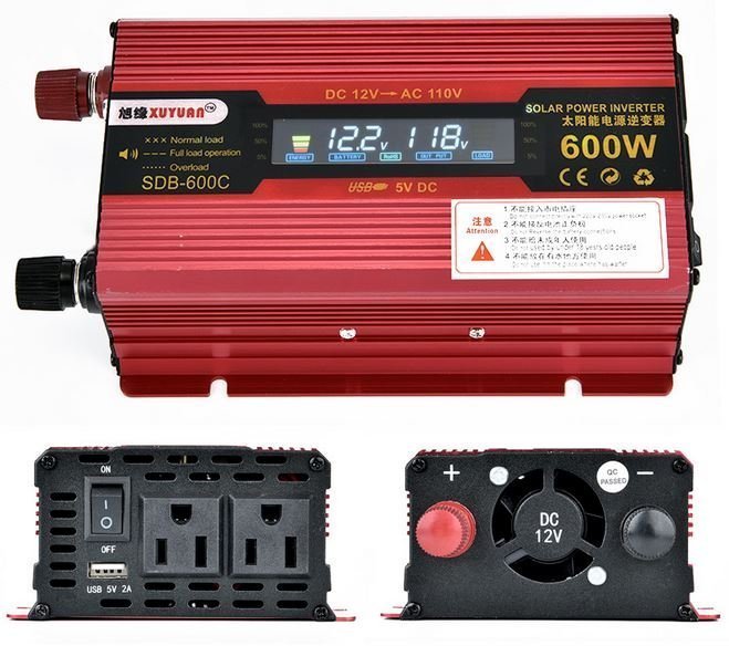 【Sun】XUYUAN 600W 修正弦波逆變器 電源轉換器 DC12V/24V 轉 AC110V