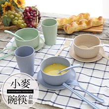 北歐碗 餐盤 碗 杯子 餐具( 小麥碗筷套組)叉具組 碗盤 環保 批發 禮贈品 現+預 恐龍先生賣好貨