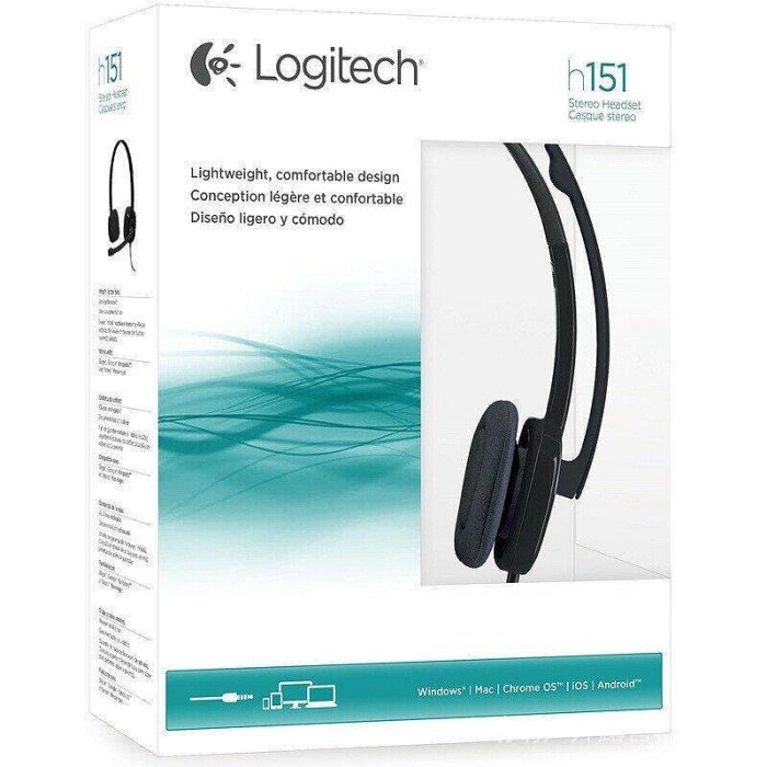 羅技（Logitech）H151頭戴式電腦有線麥克風音樂麥