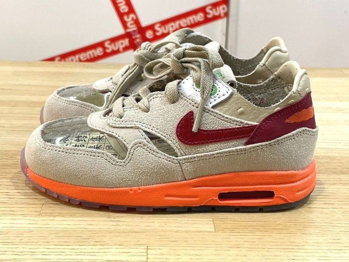 BLACK冠希著!全新CLOT x NIKE AIR MAX 1死亡之吻K.O.D小童鞋BABY鞋KIDS慢跑鞋