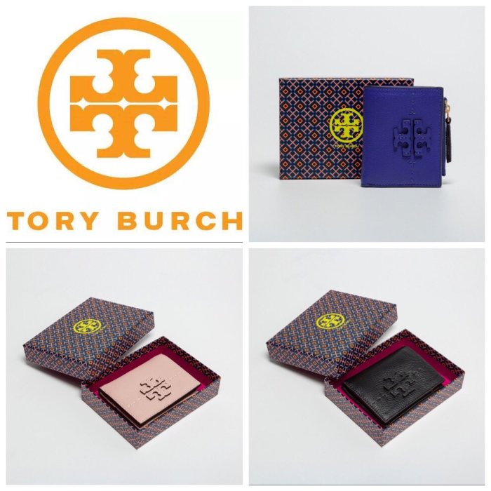 小鹿美國精品代購 Tory burch TB 新款女士短夾 多卡位 側面拉鏈零錢夾 精緻小巧 附購証