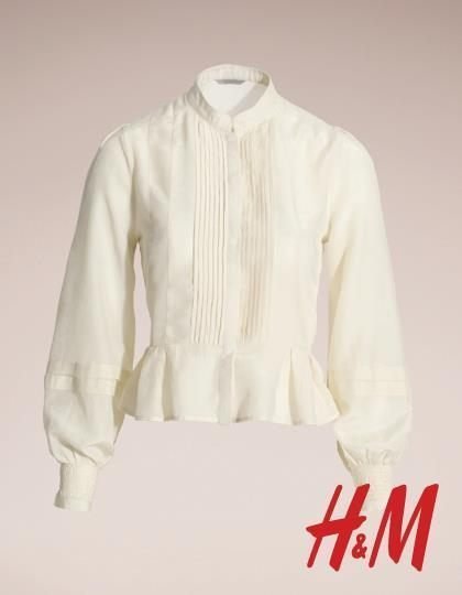 Meico Fashion 美可時尚 H&M Conscious系列 混蠶絲小立領氣質襯衫 (兩色 現貨) Sale~