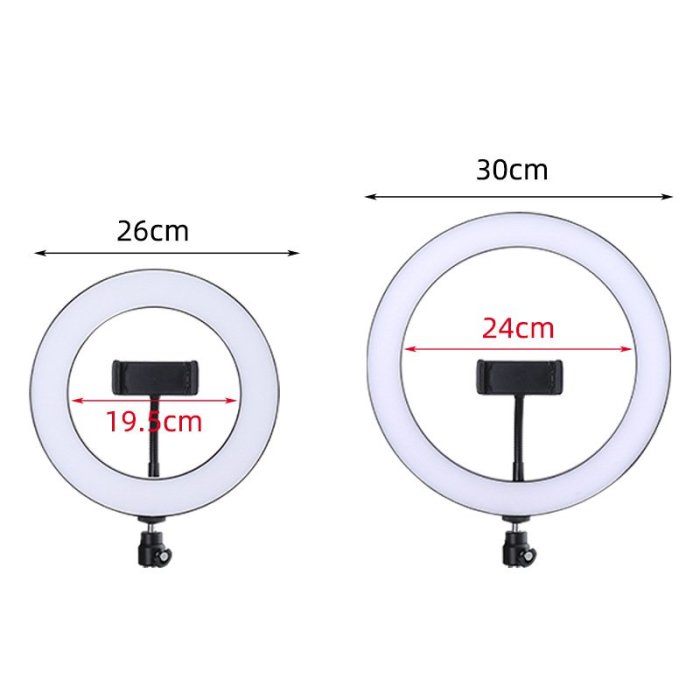 網紅直播補光燈 手機支架led環形燈主播自拍打光燈攝影三腳架
