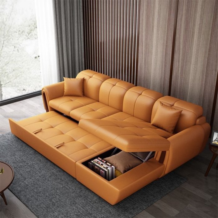 【熱賣下殺】可折疊沙發床小戶型客廳坐臥兩用沙發現代簡約轉角儲物沙發床