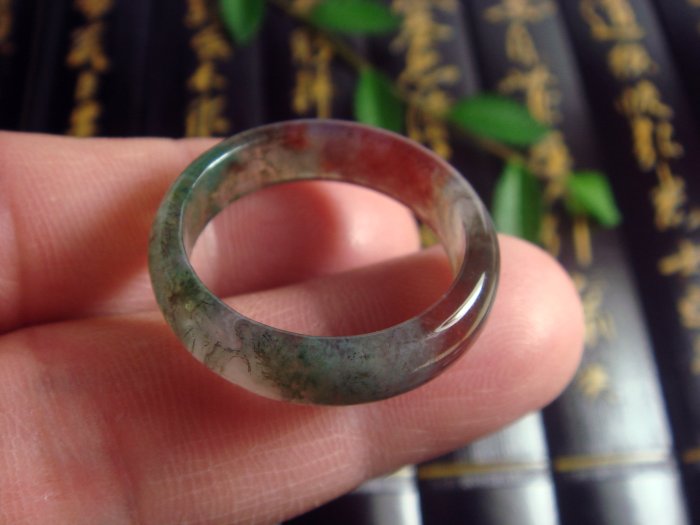 ◎臻品閣◎ 天然A貨《冰透水草玉~大圍21.2mm~戒指》013