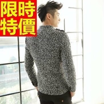 中山裝 唐裝 男外套-混色毛呢立領男西裝外套2色65e46[獨家進口][米蘭精品]