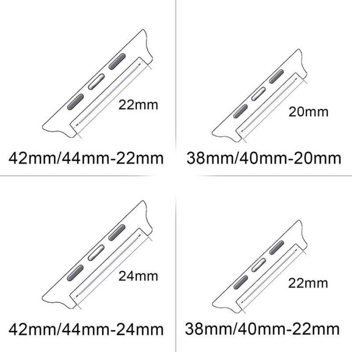 Apple Watch (38/40/41)(42/44/45) 專用錶耳(錶帶轉接器)(22mm)