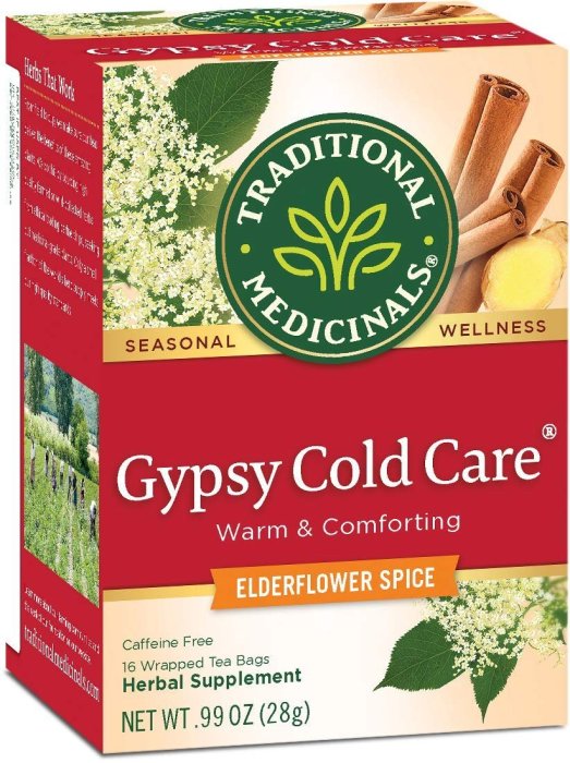 Traditional Gypsy Cold Care 感冒護理茶包，效期04/2026年美國原廠全新款 不含咖啡因1盒