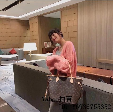 Simon二手正品LV Neverfull MM m41177 中款 子母袋 購物包 牛奶包 媽媽包