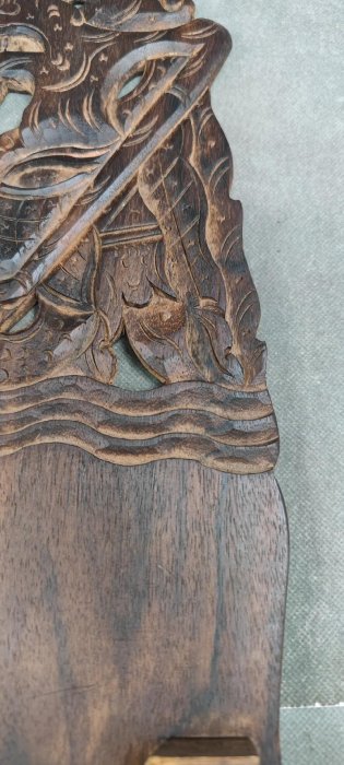 日本購回 老木雕人物板 手工雕刻