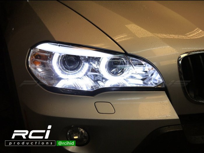 RC HID LED專賣店 秀山 BMW x5 E70 08-10 E70大燈 高亮度光圈 雙魚眼 遠近魚眼大燈組 B