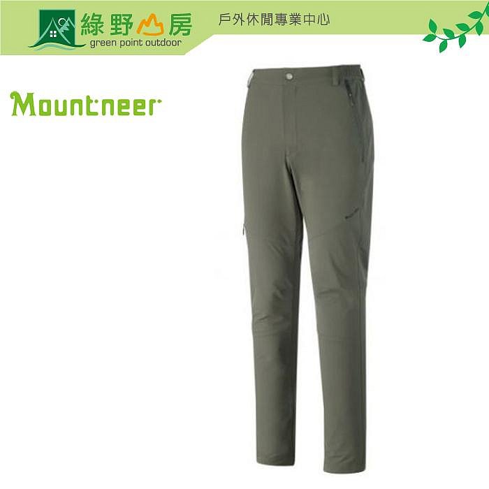 特價《綠野山房》Mountneer 山林 台灣 男 四向彈性保暖合身長褲 登山褲 健行褲 休閒褲 42S05