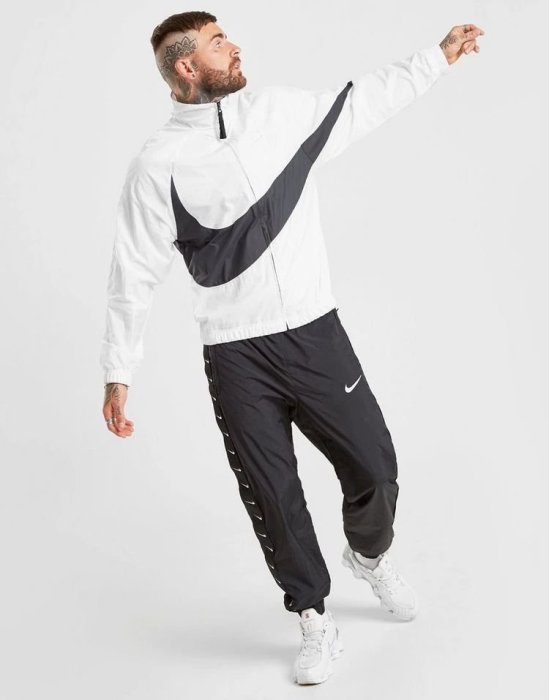 南◇現 Nike Swoosh Woven Jacket 白色 運動外套 大勾勾 風衣 立領外套 ar3132-100