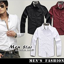 【Men Star】免運費 韓版燙金款修身襯衫 西裝襯衫 長袖襯衫 媲美 g2000 stage uniqlo a&f