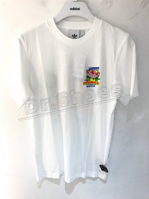 【Dr.Shoes】Adidas Bodega Popsicle Tee 男裝 白 棉質 短袖T恤 ED7062