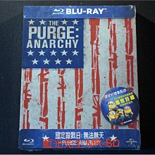 [藍光BD] - 國定殺戮日：無法無天 The Purge : Anarchy 限量鐵盒版 ( 台灣正版 )