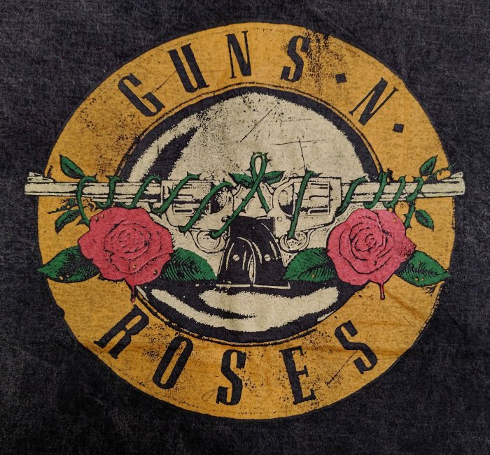 【Mr.17】Guns n roses 槍與玫瑰 水洗黑石洗刷舊做舊復古搖滾短袖T恤 寬版 T-SHIRT(JE036)