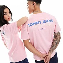 (嫻嫻屋) 英國ASOS-Tommy Jeans粉紅色圓領短袖T恤上衣EL23