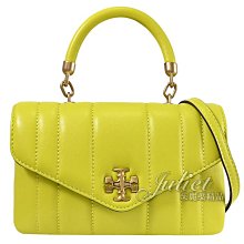 【茱麗葉精品】【全新商品】TORY BURCH 專櫃商品 143506 經典LOGO翻蓋轉釦兩用包.黃綠色 現貨