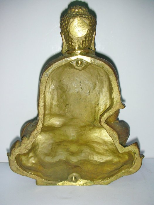aaL網皮.已稍有年代高約14公分純銅材質釋迦牟尼佛佛像雕刻擺飾/掛飾!--值得收藏!!/紅/-P