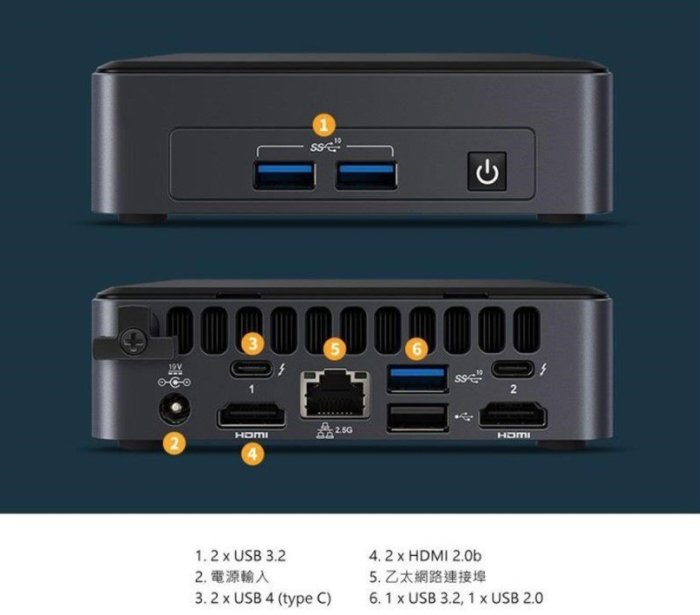 英特爾 Intel NUC 迷你電腦 準系統 11代 i5-1135G7 BNUC11TNKI50000