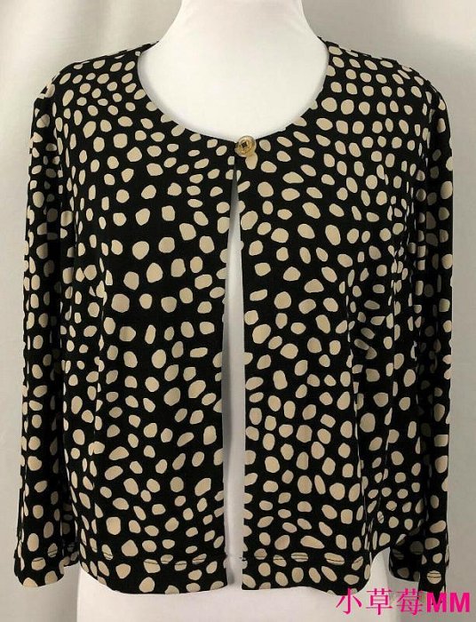 小草莓MMNew Simply Emma Womens Cardigan Black Tan Long Sleeves Po