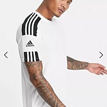 (嫻嫻屋) 英國ASOS-adidas Football Squadra 21 白色圓領短袖上衣 預購款 EF23