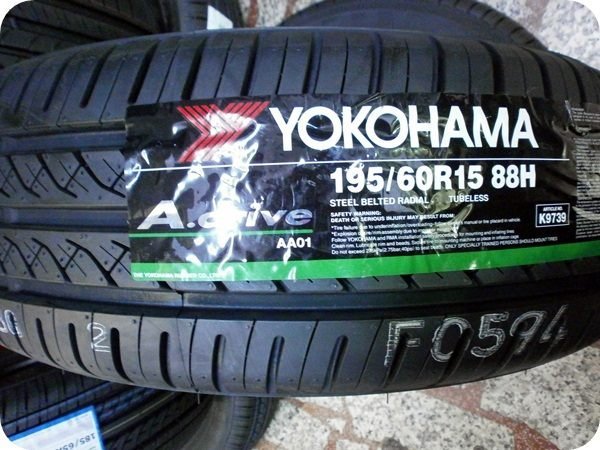 ***天下第一輪***YOKOHAMA 橫濱 AA01 195/60/15 完工價8888