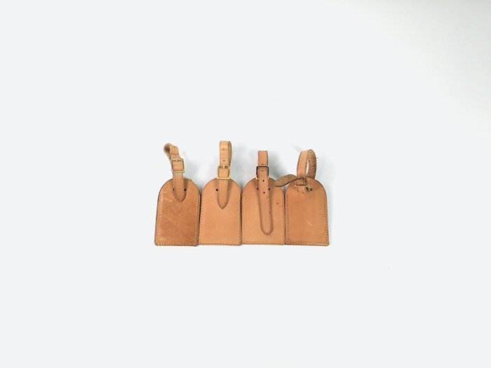 【哈極品】二手品 《Louis Vuitton LV 原廠全皮行李吊牌 / 掛飾》無燙字款
