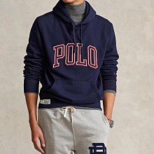 【RL男生館】【POLO Ralph Lauren LOGO貼布連帽長袖T恤】☆【RL001U1】(XL)