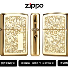 【寧寧精品*台中ZIPPO打火機專賣店】Zippo 經典銅亮面 威尼斯極緻藝術花雕 雙面腐蝕雕刻 終身保固*4302-4