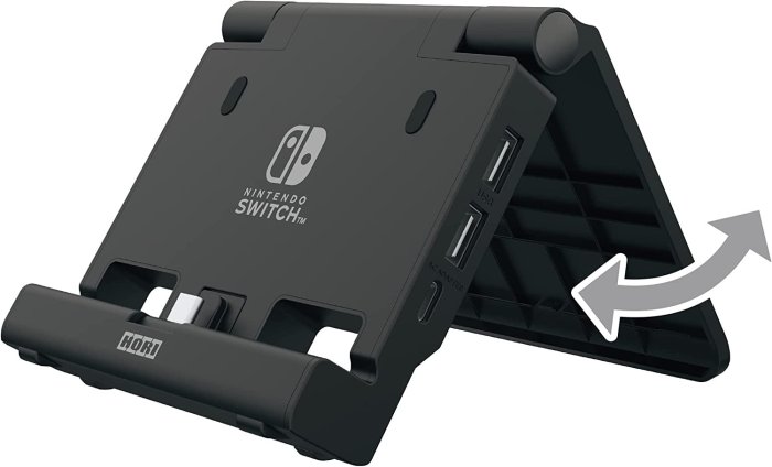 Switch周邊 NS HORI 便攜式USB集線器支架 多角度充電直立架 NSW-820【板橋魔力】
