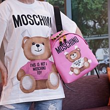 Moschino backpack 大型後背包 MOSCHINO 粉紅小熊 現貨