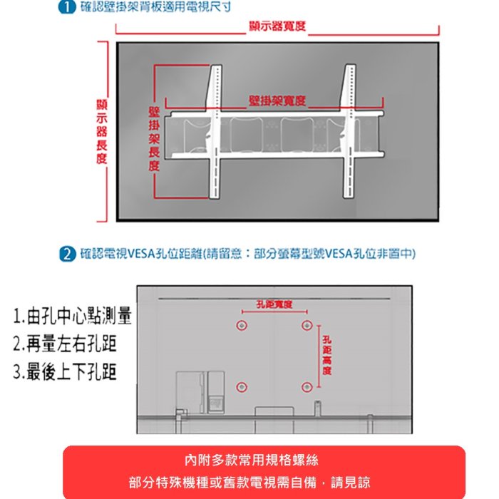 32-60吋固定式電視壁掛架 【含稅附發票】 Eversun LED-2642