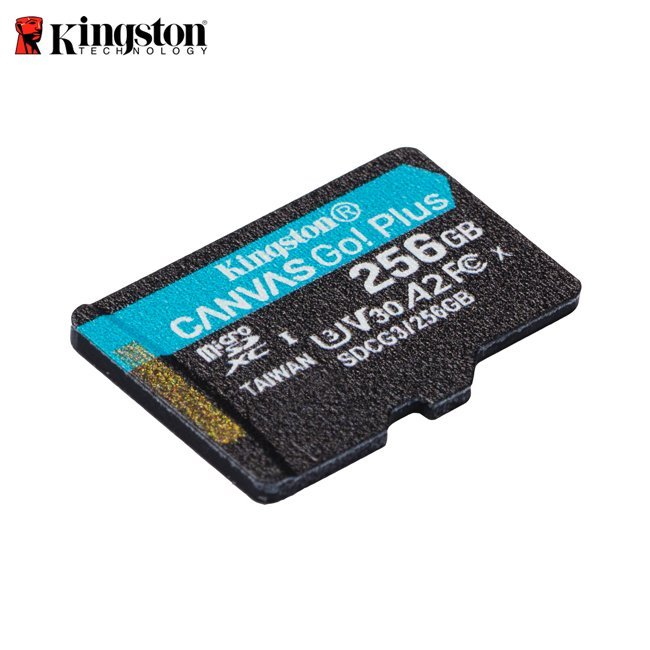 【新品上市】Kingston Canvas Go!+ 256G microSD 高速記憶卡 (KTCG3-256G)