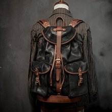 {BTO}台灣匠人手作【HEYOU】Army Backpack 2-tone瑞士軍包 皮革後背包
