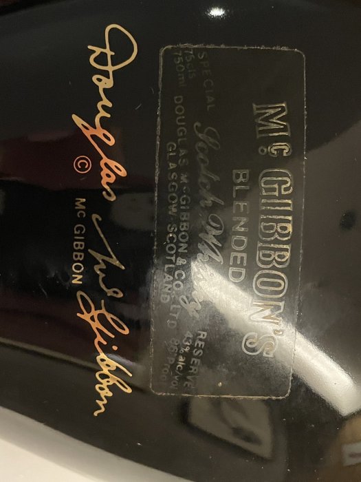#空瓶 高爾夫球桿頭造型 擺飾 道格拉斯雷恩 威士忌 空瓶 公賣局 Mc Gibbon Douglas Laing