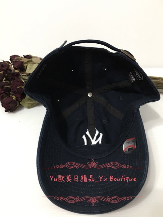 Yu歐美日精品~全新正品NEW YORK YANKEES 47 BRAND 洋基老帽限量 孫芸芸 著用款 深藍 現貨