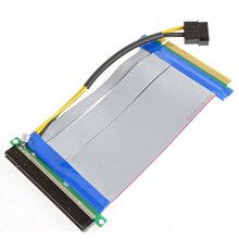 20cm帶供電 PCI-E 16X顯卡延長線16X 延長軟排線 16X對16X延長線 A5.0308