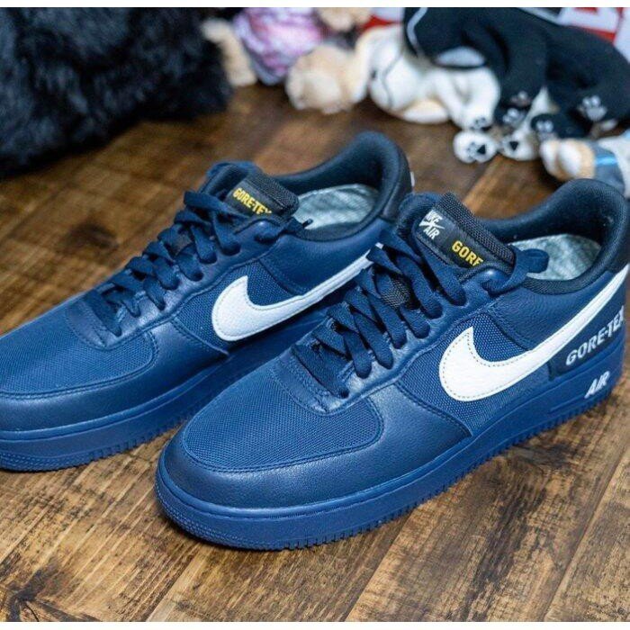 【正品】Nike Air Force1 x Gore-Tex 深藍色 限定 街頭 男 CK2630-400潮鞋