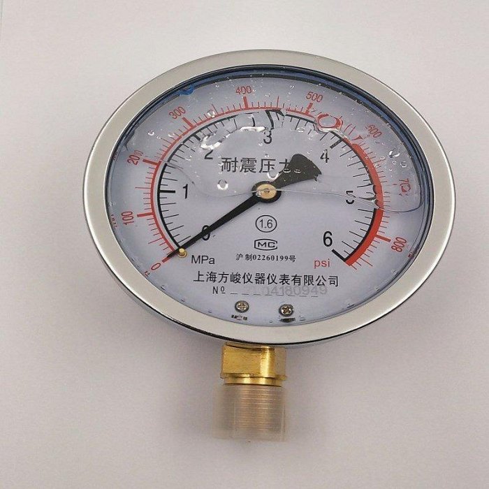 新款推薦 供應上海方峻耐震表油壓表0-1.6mpa抗震表YN100充油 可開發票