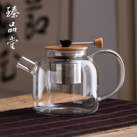 熱銷 拉桿玻璃煮茶壺 電陶爐煮茶器 加厚耐熱玻璃花茶壺黑茶普洱蒸茶壺 可開發票