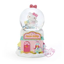 ♥小花花日本精品♥Hello Kitty2019聖誕節系列 造型 玻璃 亮粉 水晶球 雪球 擺飾 裝飾 11702900