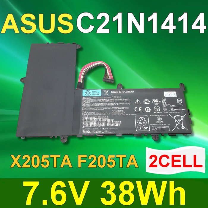 ASUS 華碩 2芯 C21N1414 日系電芯 電池 EeeBook F205TA X205 X205T X205TE
