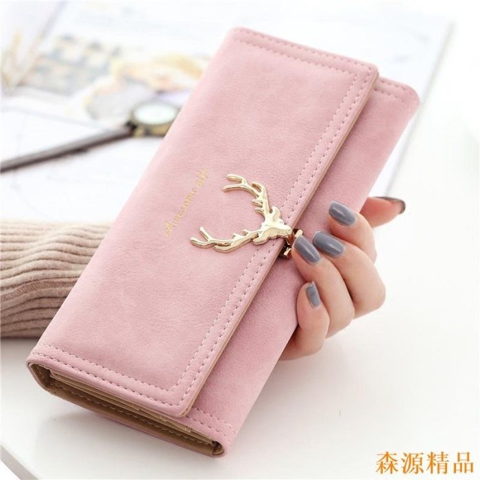 Wallet women's long three fold deer head wallet-高端轻奢生活馆