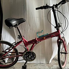 古著二手 TUNGMING 紅色 折疊腳踏車 限樹林保安街自取 1元起標無底價