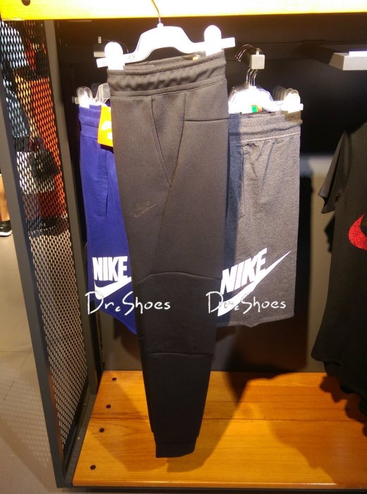 【Dr.Shoes 】現貨 Nike Nsw Tch Flc Jogger 運動褲 拉錬 黑805163-010灰063